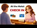How to Check In at a Hotel in English Easy A1 Conversation