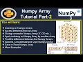 Python Numpy Tutorial NumPy Array Operations Tutorial Part-2