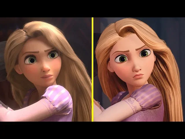 Kingdom Hearts 3 - Tangled Game vs Movie Comparison