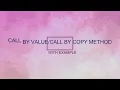 1 CALL BY VALUE or CALL BY COPY PARAMETER PASSING METHOD WITH EXAMPLE