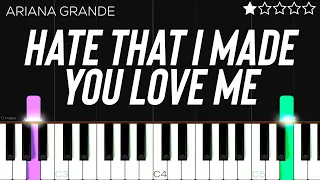 Ariana Grande - hate that i made you love me | EASY Piano Tutorial