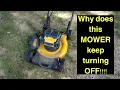Dewalt mower keep cutting off This COULD be your issue
