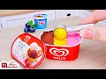 🍨 So Cool Miniature Colorful Ice Cream Recipe | ASMR Cooking Mini Food