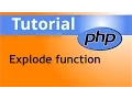 PHP How to use explode function