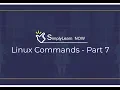 Linux Commands Part - 7 tail head cat SimplyLearn Now