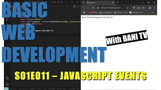 WEB DEVELOPMENT S01E11 JavaScript Events