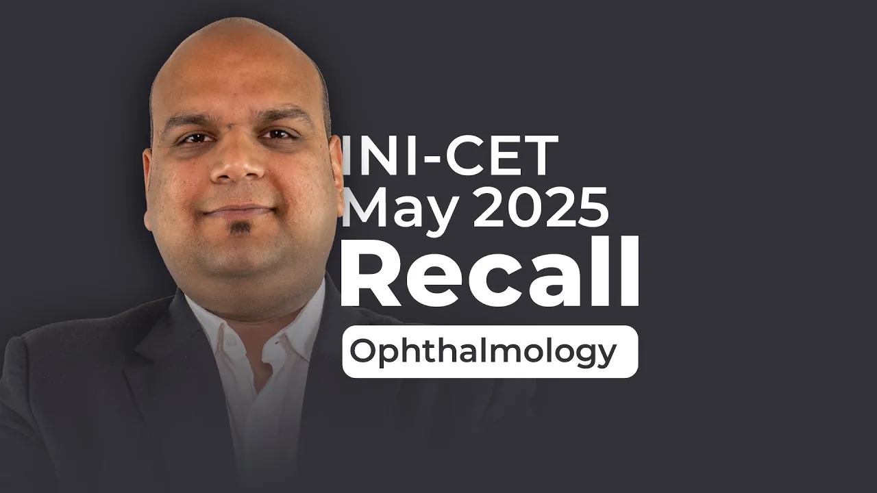 Exam Recall Series (INI-CET May '25) - Ophthalmology