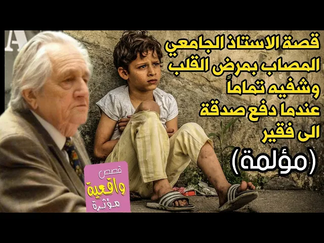 ⁣قصة الاستاذ الجامعي مصاب بمرض القلب وشفيه تماماً عندما دفع صدقة الى فقير