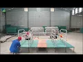 The pig farrowing crate installation