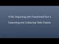 HTML Reporting with Powershell Part 4 Expanding and Collapsing Table Display