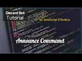 Discord Bot Tutorial Essentials Announce Command