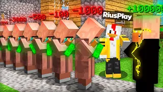 Un Aldeanos Millonario le Roba el Dinero a Mi Aldea En Minecraft | RiusPlay Minecraft
