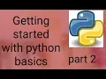 Python basics part 2 Python tutorial absolute beginner