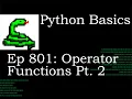 Python Basics Tutorial Operator Concat Contains CountOf Functions