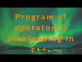 Program of Operator Overloading in C using division operator