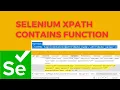 Selenium Xpath contains function