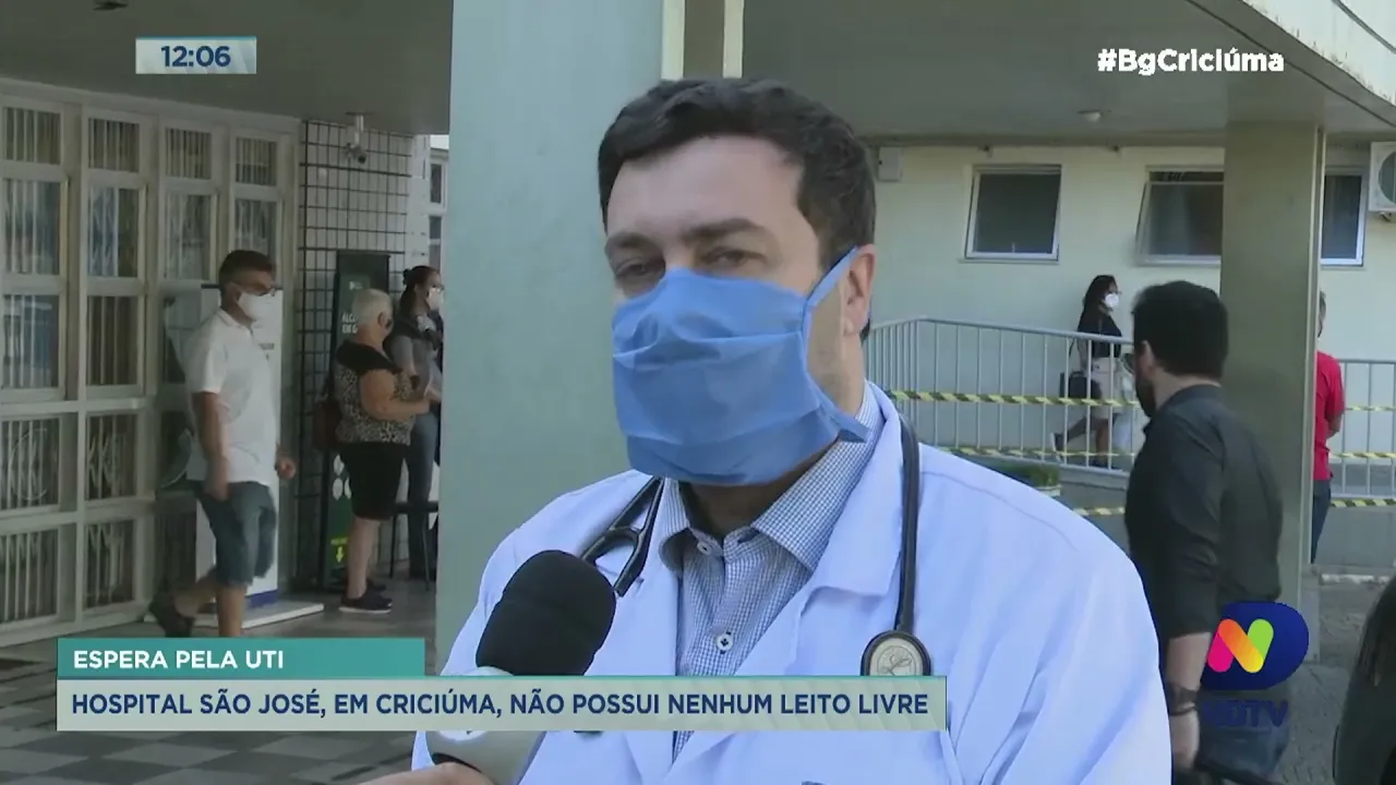 Em Criciúma, Hospital São José não tem nenhum leito de UTI Covid disponível