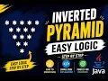 Inverted Pyramid Star Pattern in Java Easy Logic Explained Pattern Printing for Beginners