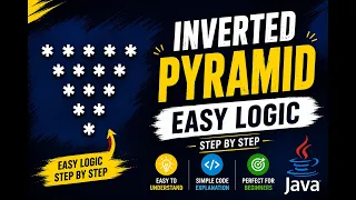 Inverted Pyramid Star Pattern in Java Easy Logic Explained Pattern Printing for Beginners