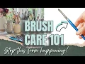 THIS is why your brush is cracked How to care and clean watercolour brushes