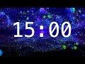 15 Minute Countdown Timer with Alarm Abstract Spheres Calming Music Classroom Timers