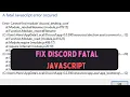 How to Fix the Discord Fatal Javascript Error in Windows 11