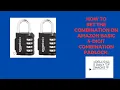 How to set the combination on Amazon Basic 4-Digit combination padlock