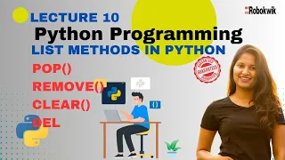 How to remove any element from python list pop remove clear and del keyword