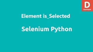Selenium Python Element is - Selected
