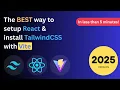 How to Install Tailwind CSS in React with Vite in 2025 Set up React Project with Vite