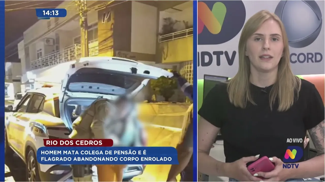 Homem mata colega de pensão e é flagrado abandonando corpo enrolado em pano em SC