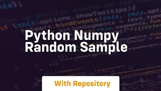 python numpy random sample