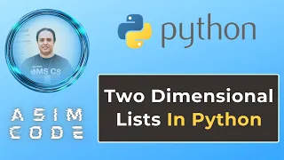 Two Dimensional Lists In Python