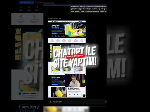 🤖 ChatGPT ile 2 dakikada profesyonel bir e-ticaret sitesi tasarlamak mümkün mü?