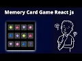 Memory Card Game in React Js react js projects for beginners