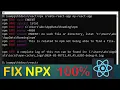 How to Fix Easily npx - create-react-app Not Working Error npm ERR Code ENOENT react react js