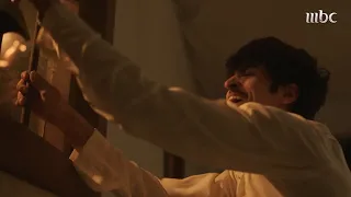 شارع الأعشى الحلقة 16 متعب ينقذ ضاري من حريق محل الكاسيت 