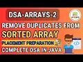 Data Structures - Remove Duplicates From Sorted Array Data Structures and Algorithms DSA IN 3 MINS