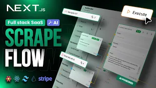Full stack SaaS ScrapeFlow NextJs course with React Typescript React-Flow Prisma ReactQuery