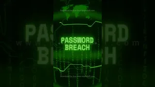 PASSWORD BREACH Retro CRT Green Screen Glitch Text Animation 