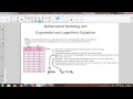 Modelling with Exponential and Logarithmic Equations