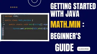 Math min method in JAVA Programming