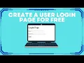 How To Set Up A Login Page And User Accounts For Your Website
