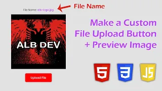 Make a Custom Upload File Button Image HTML CSS and JavaScript Project