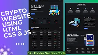 Create a Responsive Crypto Website using HTML CSS JavaScript with Source Code Footer Section Code