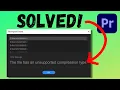 Fix The File Has an Unsupported Compression Type Premiere Pro