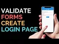Flutter Validate Forms Create Full Fledged Login Form