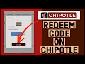 How to Redeem a Code on Chipotle 2023