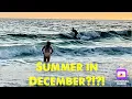 Summer in December Fort Walton Beach Destin Florida surfing Okaloosa Island Gulf Coast