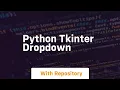 python tkinter dropdown